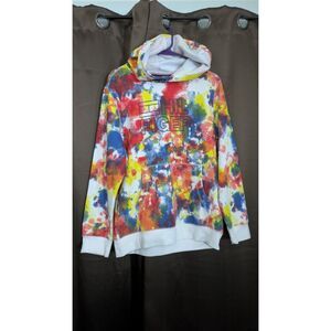 Tommy Hilfiger BigBoys XL 20 AOP Bright Tie Dye Pullover Hoodie Sweatshirt